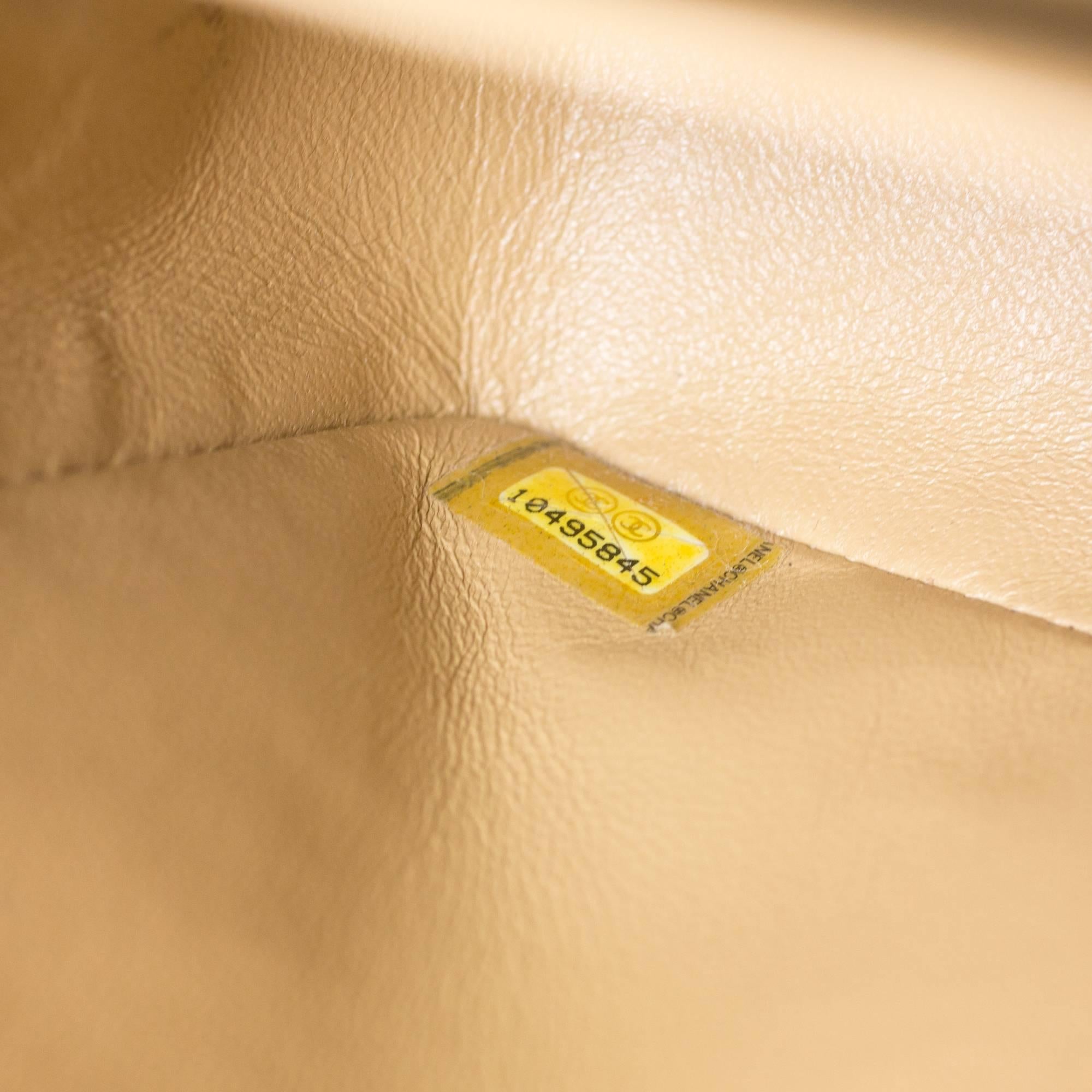 Chanel Caviar Double Flap Bag - Tan Beige Quilted Leather Medium CC Gold Handbag 2