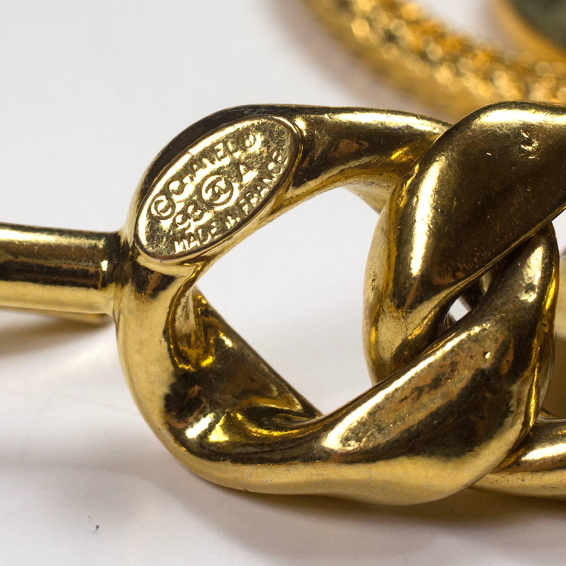 Chanel Massive XL Charm Necklace Belt Vintage Gold Coin Medallion Chain CC Coco 4