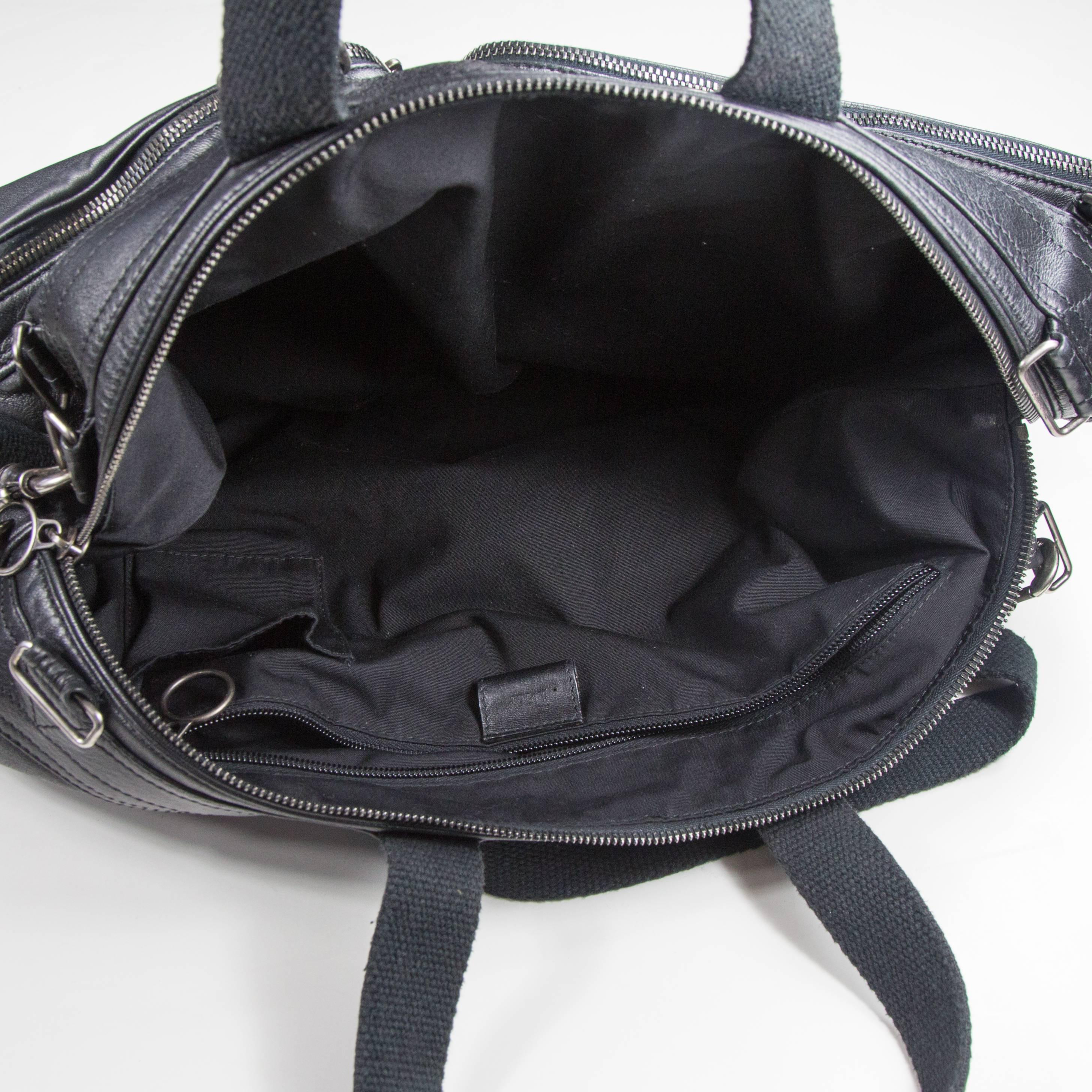 Dior Homme Duffle Leather Bag - Black Tassel Weekend Travel Gym Delville Hedi 2