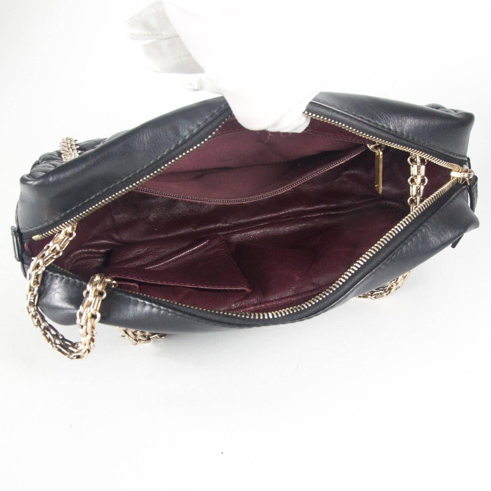 Chanel Reissue Camera Shoulder Bag - Black Quilted Leather CC Chain Gold Handbag 3