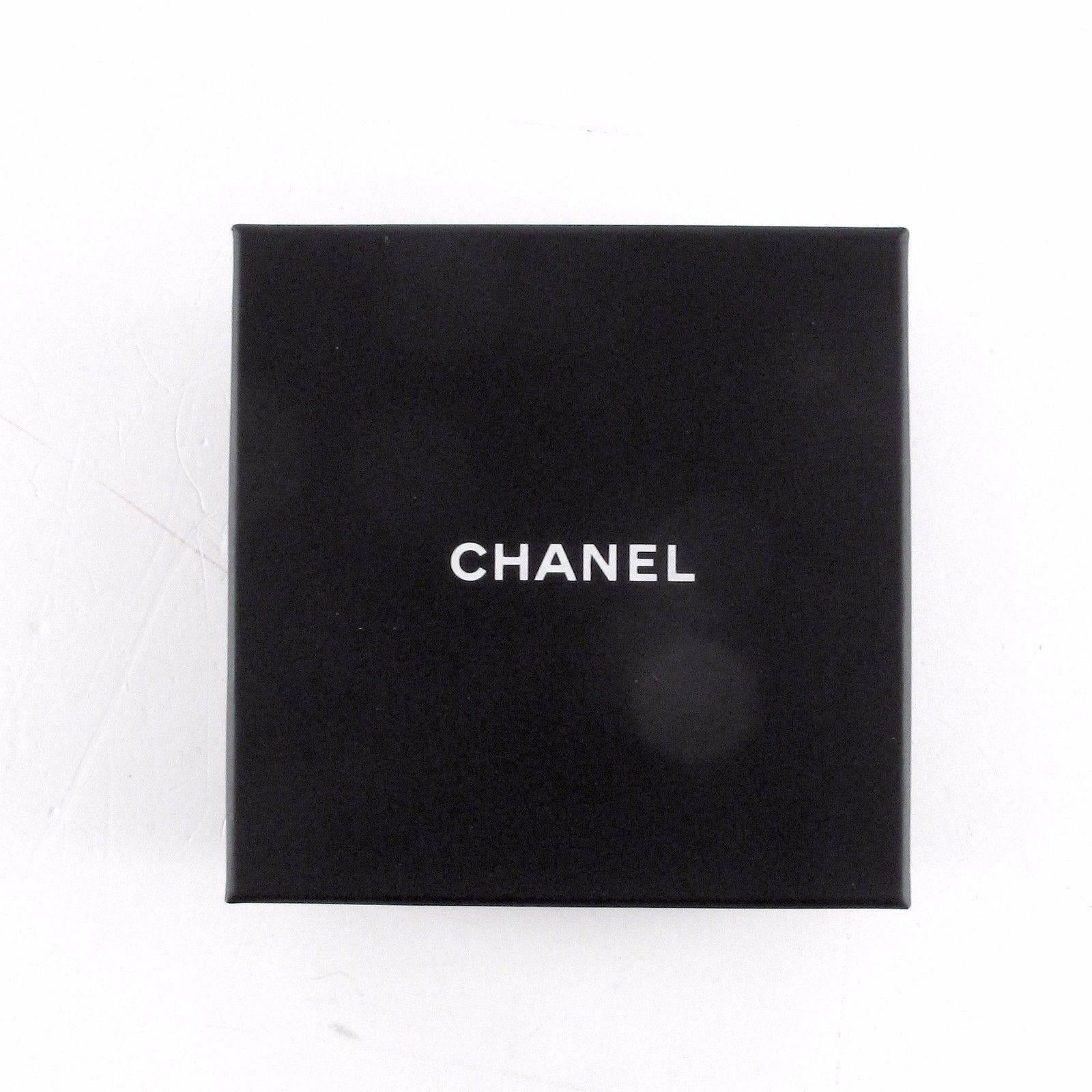 Chanel Mirror Bracelet - 2016 - Gold CC Logo Wide Cuff Charm Bangle 16S 5
