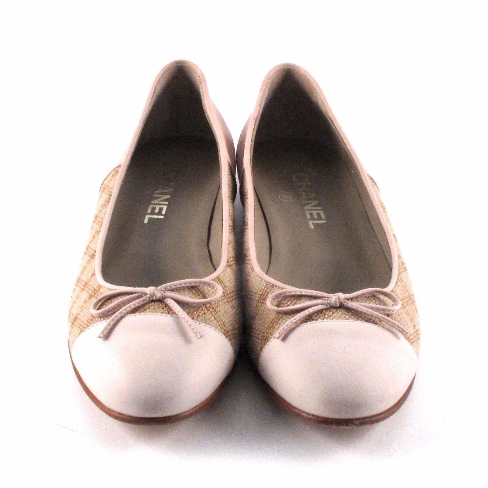 Brown Chanel - Tweed Ballet Flats