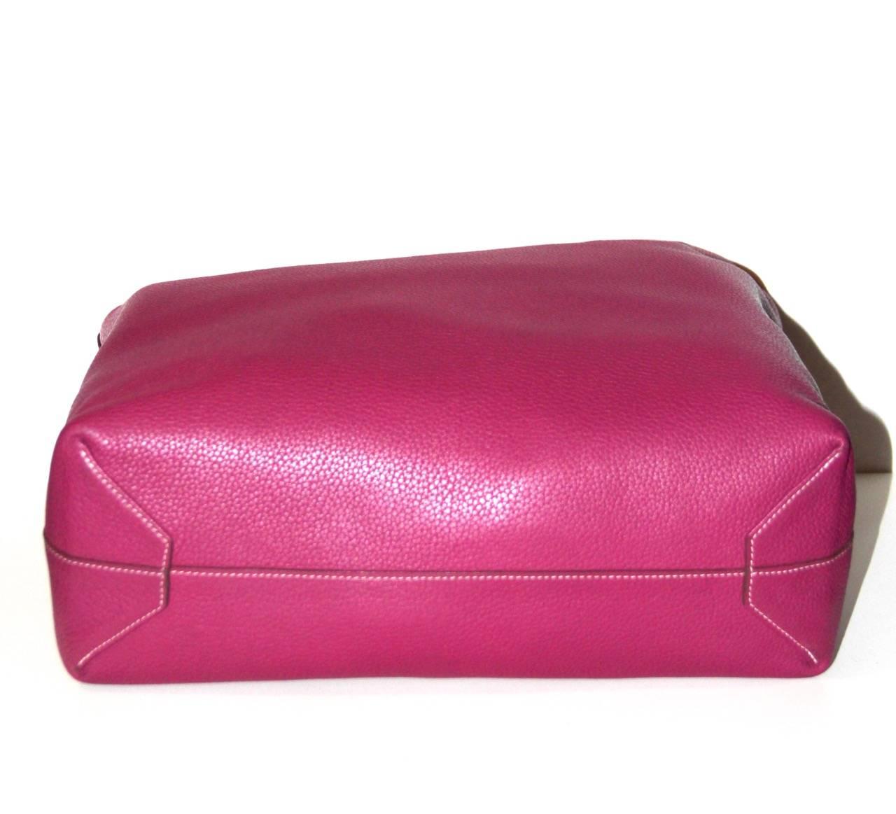 Pink Hermes Tote Bag Double Sens Reversible 36CM 