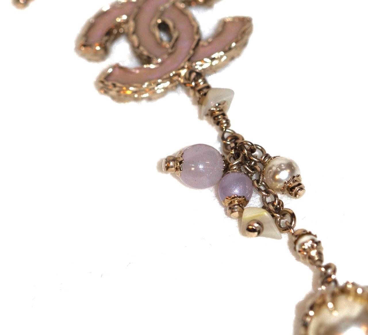 Women's Chanel Must-Have 12A Necklace Antique Gold-tone and Pastel Colors