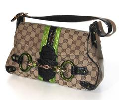GUCCI by Tom Ford Limitierte Auflage Monogramm Schlangenkopf-Umhängetasche mit Juwelen