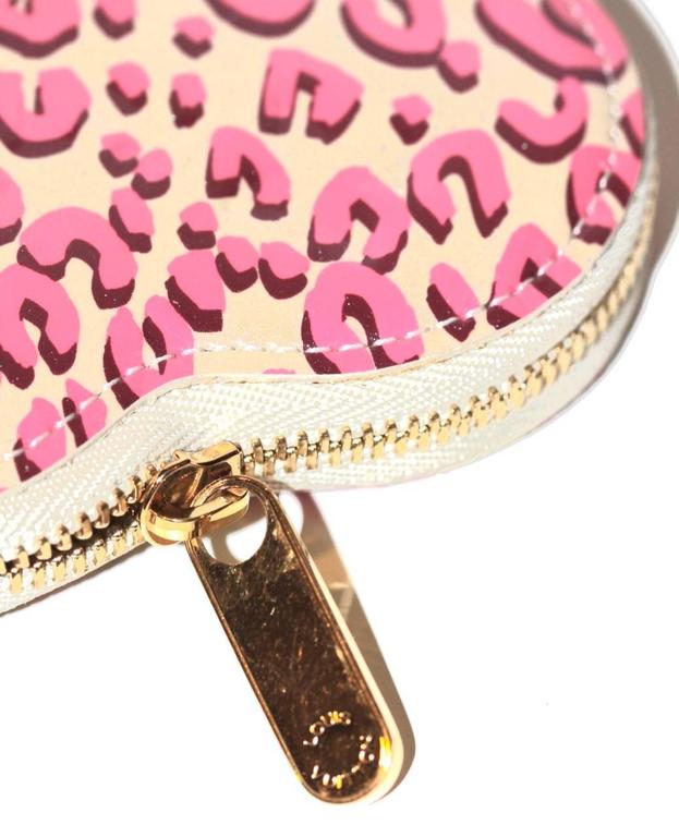 Louis Vuitton x Stephen Sprouse Pink Leopard Patent Heart Coin Purse Collector at 1stdibs