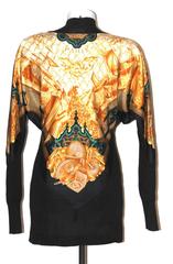 Hermès "Paris" Scarf Sweater - 100% Silk - FR 40 - Vintage