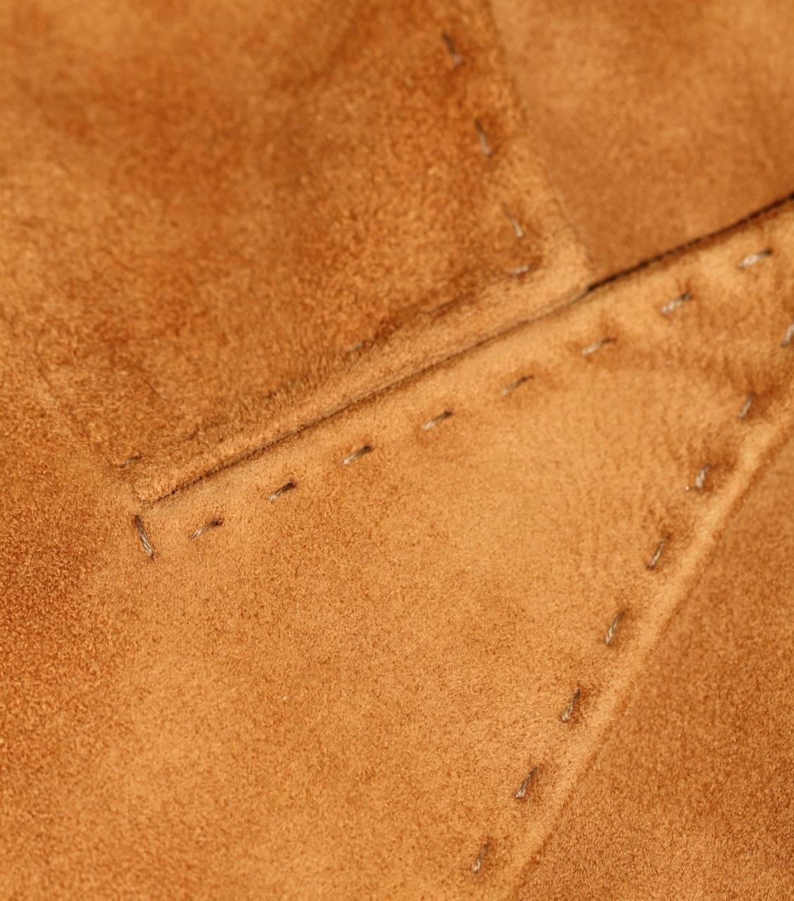 Women's HERMES Camel Suede Wrap Design Vest 