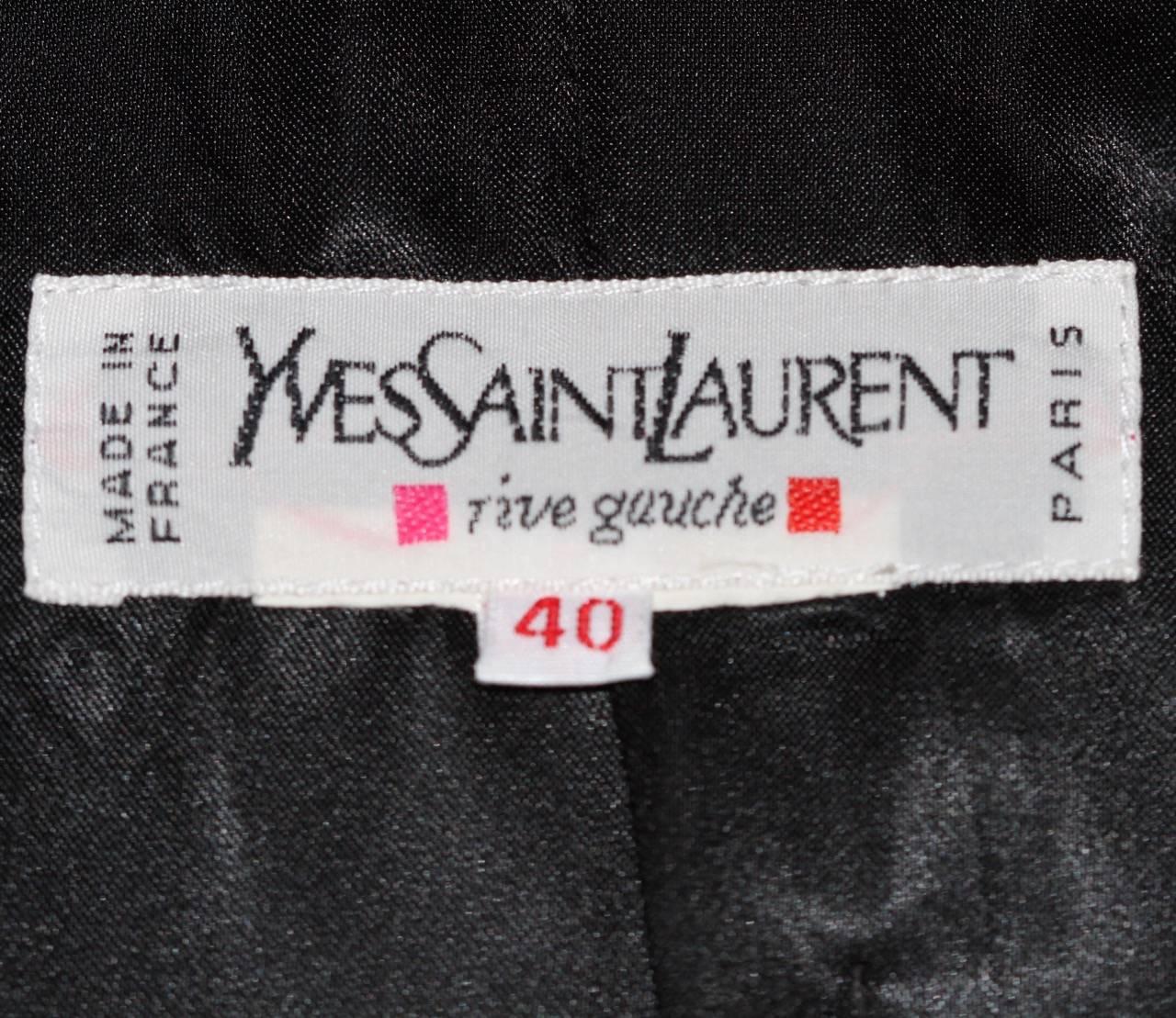 Yves Saint Laurent Black Tailored Jacket 1990's - FR 40 2