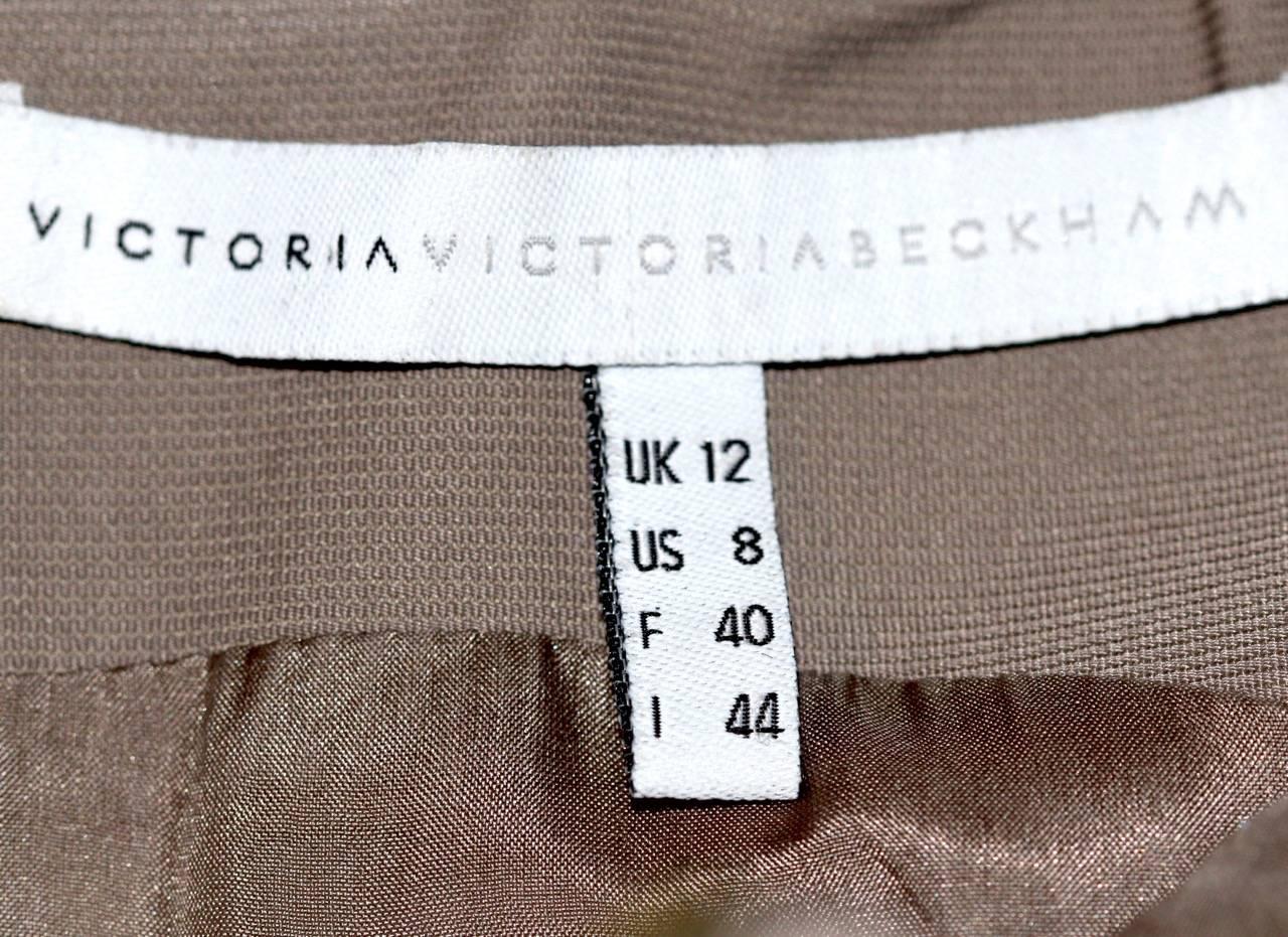 Women's Victoria Beckham Sleeveless Shift Dress Crew Neckline Colorblock - UK 12