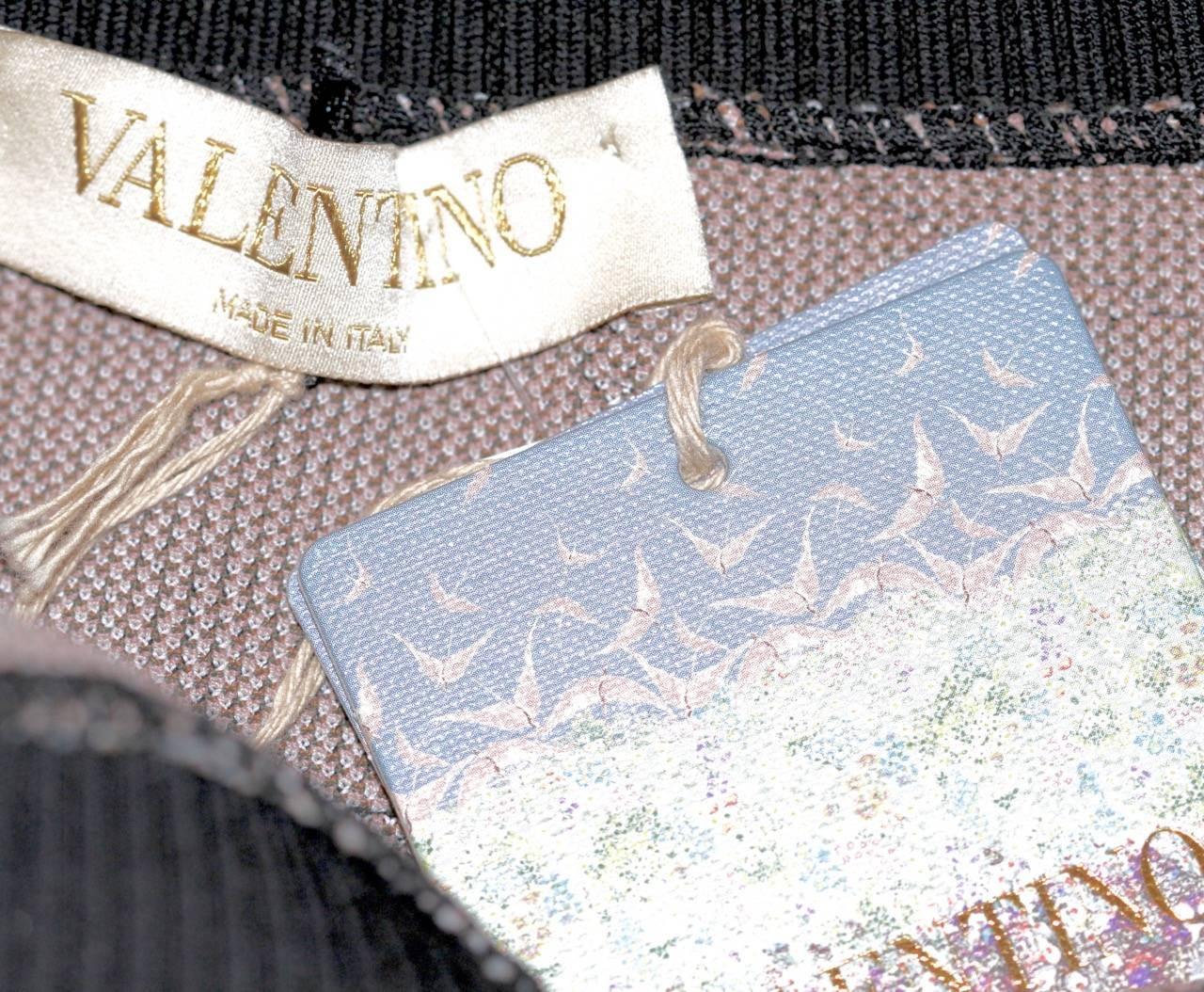 Valentino Intarsia Knit Floral and Birds Design Skirt Sz XS 2