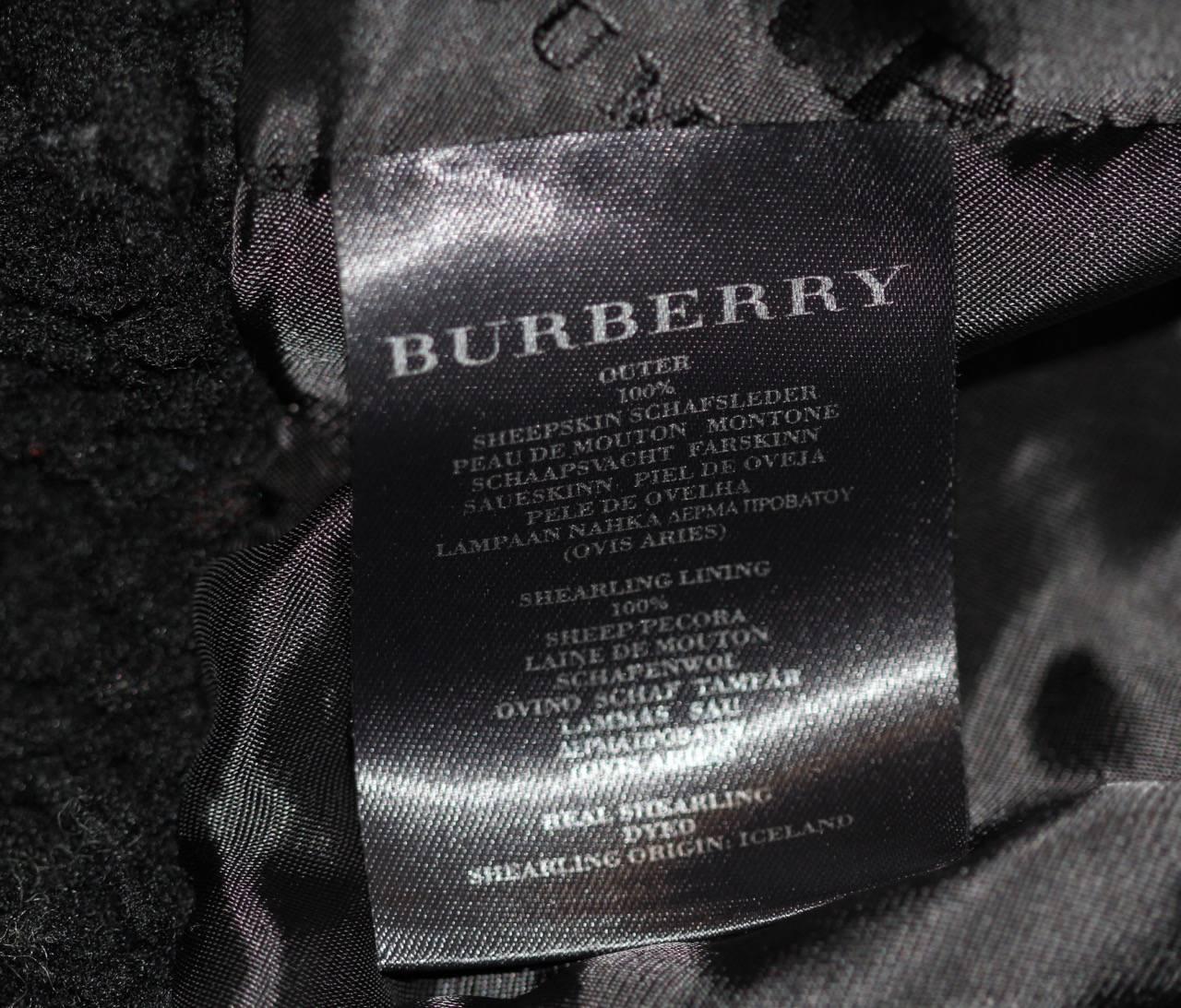 Women's BURBERRY PRORSUM All Black Cropped Aviator Jacket 