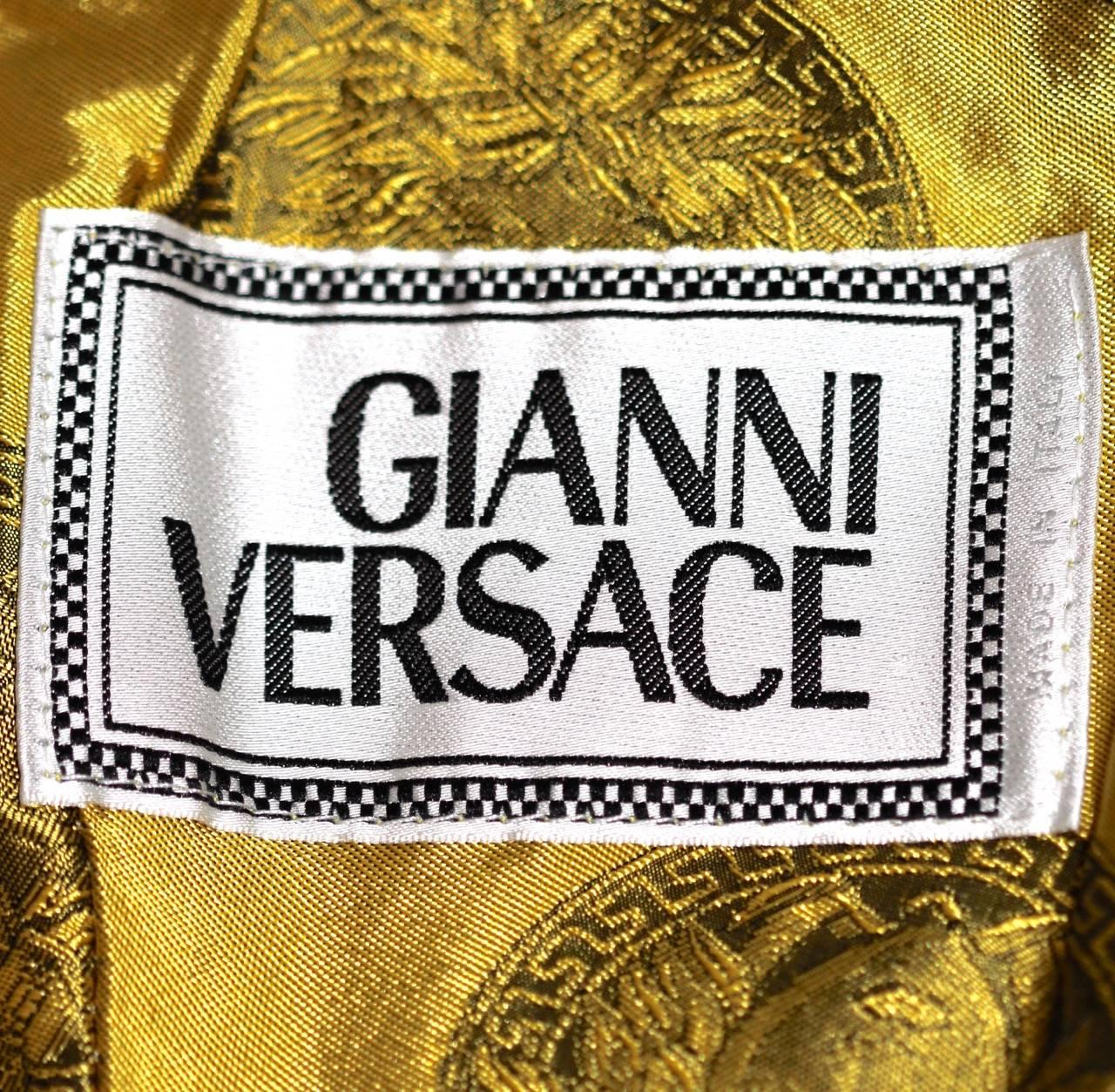 Women's GIANNI VERSACE Gold Embossed Leather Jacket