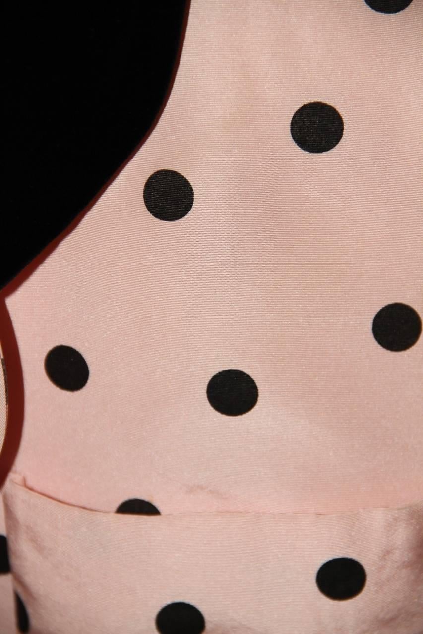 pink and black polka dots