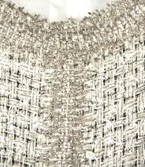 Chanel Metallic Tweed Cocktail Dress – Silver Beads and Strass – Like New