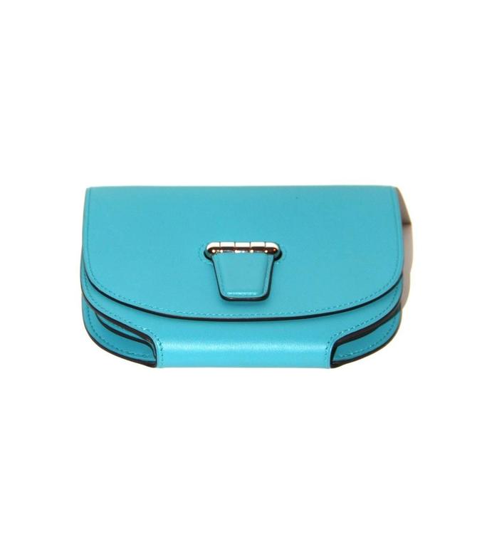 Hermes Micro Convoyeur - Wallet Bag - Turquoise Blue Swift Leather at ...