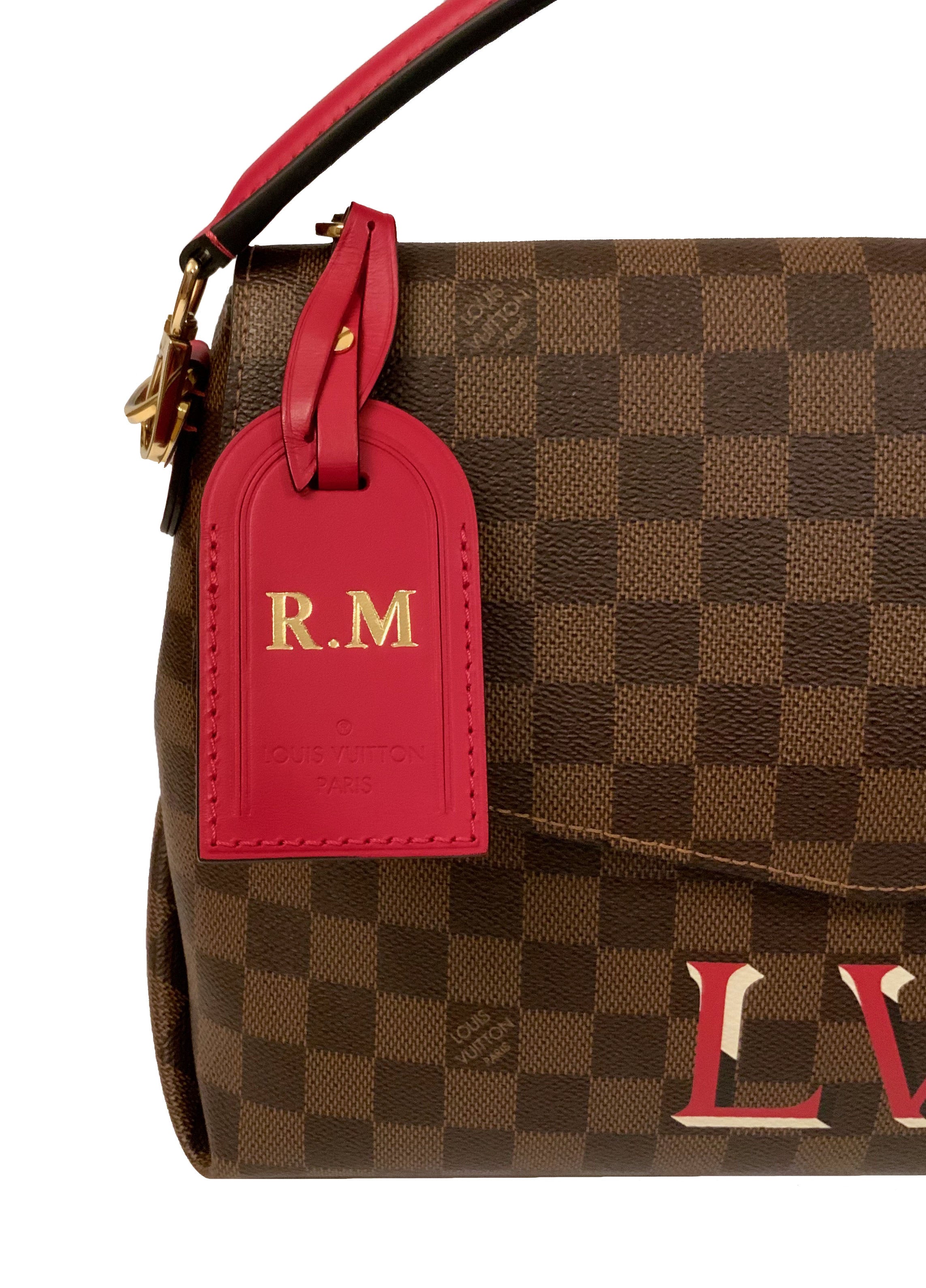 louis vuitton luggage tag damier ebene