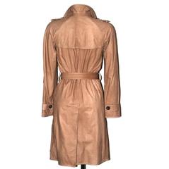 Prada Smooth Leather Beige Trench - XS - Pristine Condition