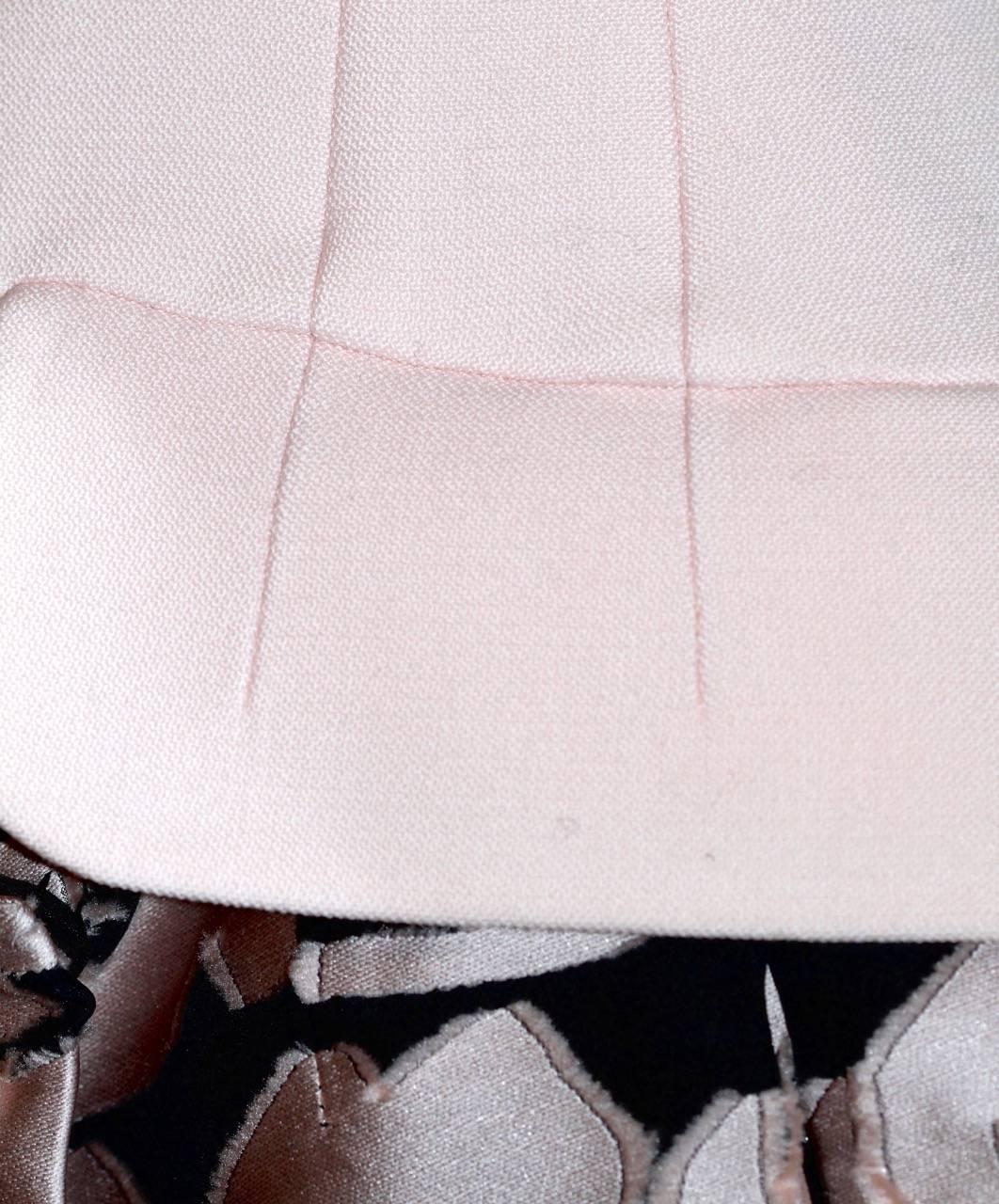 Beige CHRISTIAN DIOR Runway Collection Pale Pink and Black Bustier and Dress