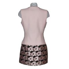 CHRISTIAN DIOR Runway Collection Pale Pink and Black Bustier and Dress