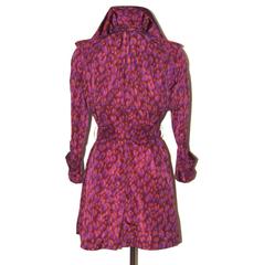 Louis Vuitton Purple Leopard Print Trench Colorful Stephen Sprouse