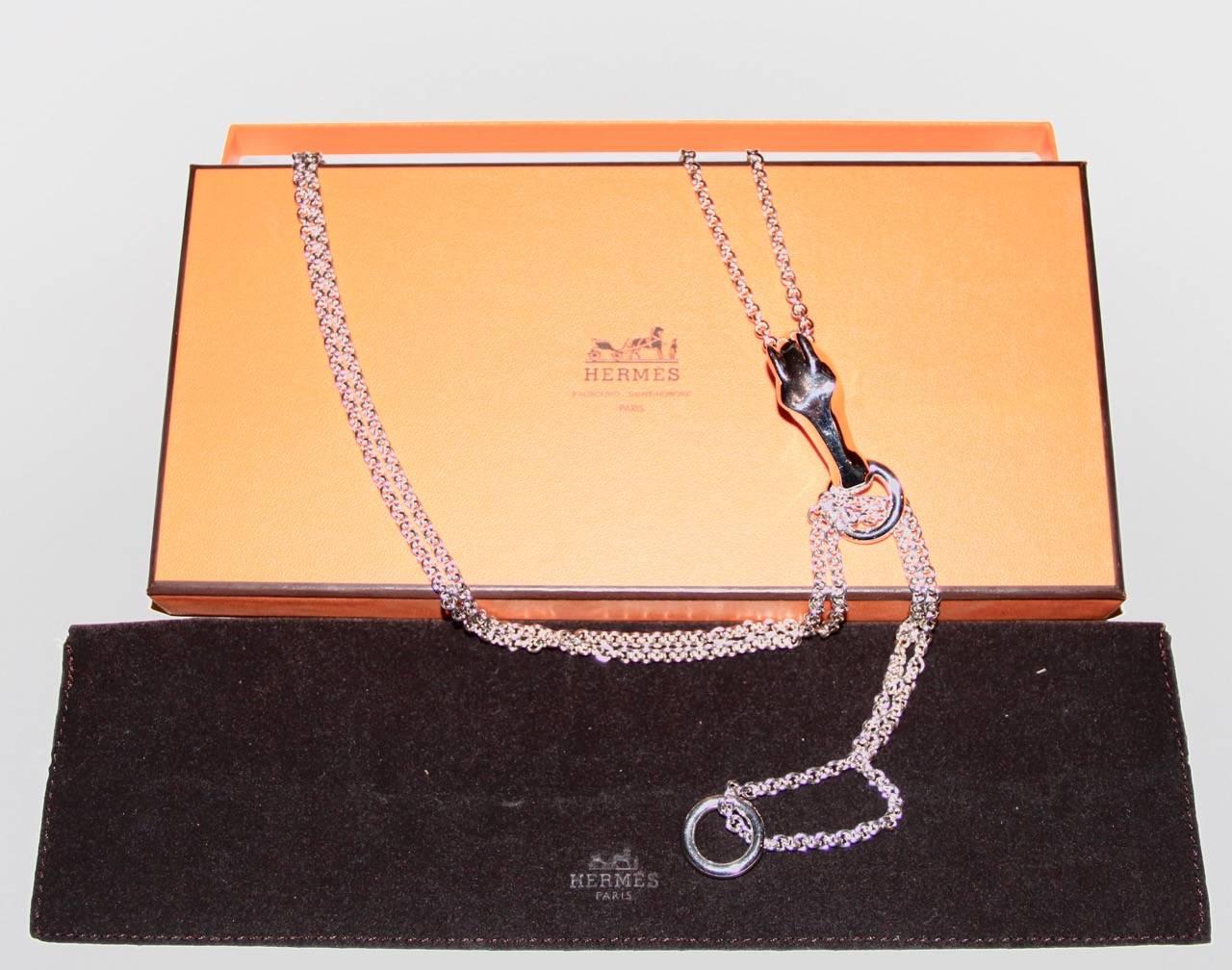 hermes long necklace
