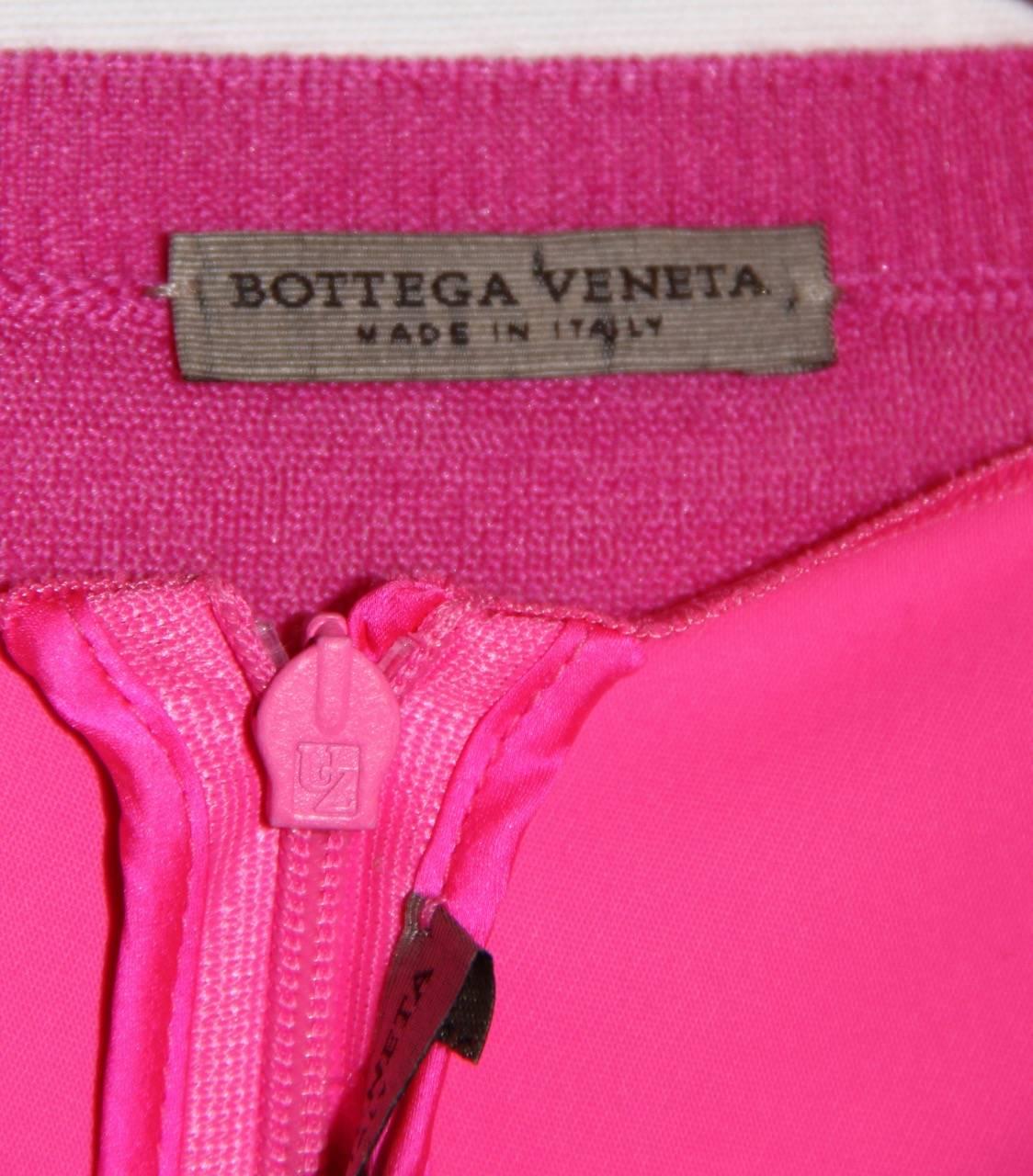 Bottega Veneta Hot Pink Sleeveless Dress - Hot Pink Silk - FR 40 FR  2