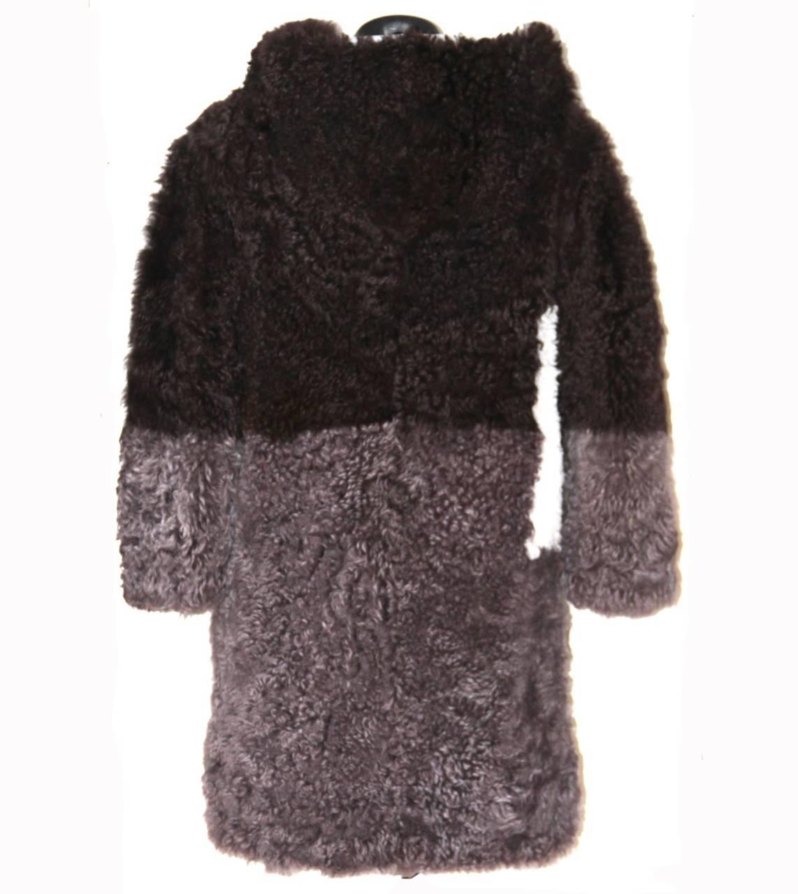 Black FENDI Rare Lamb Coat 