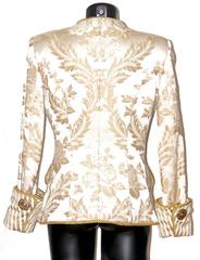 Moschino Couture Brocarde Jacket Gold-Tone Rope Trim and Buttons Sz 10 US