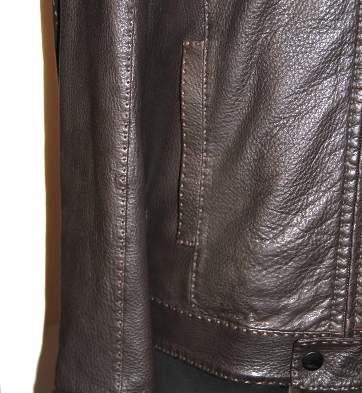 fendi mens leather jacket