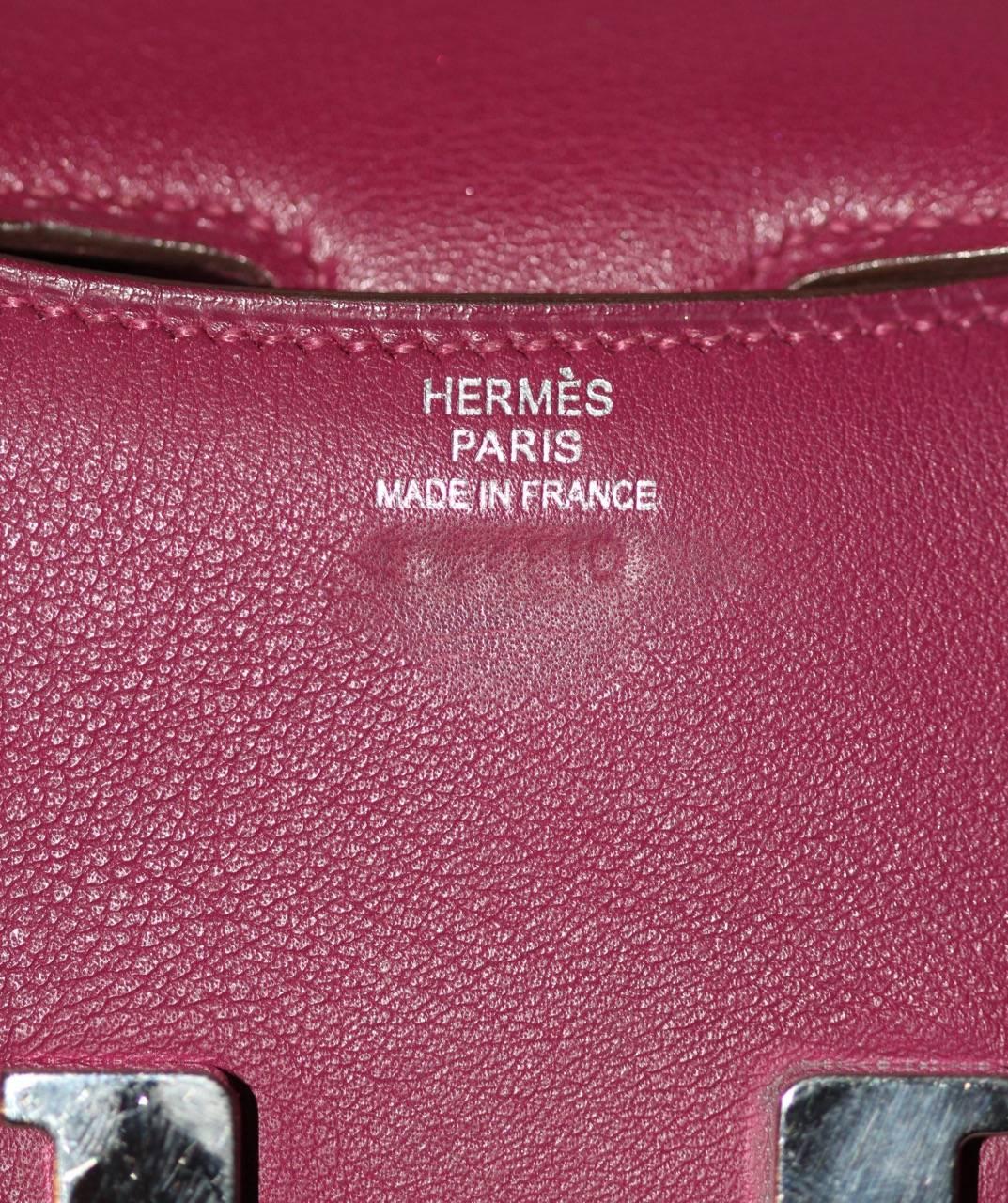 Hermes MICRO CONSTANCE - Tosca Pink Swift Leather - Palladium  2