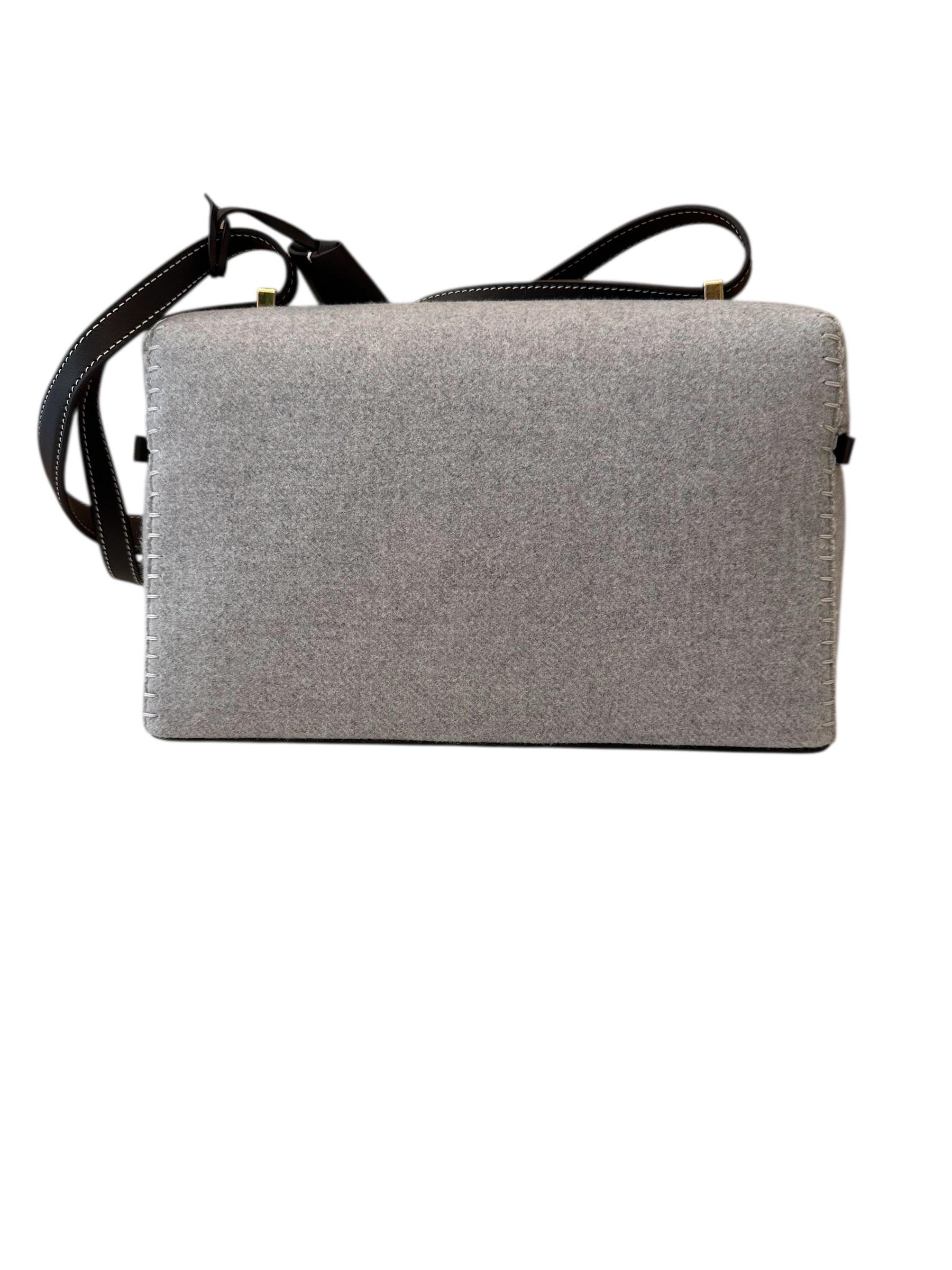 Loro Piana Gris Cachemire L27 Sac Extra en vente 5