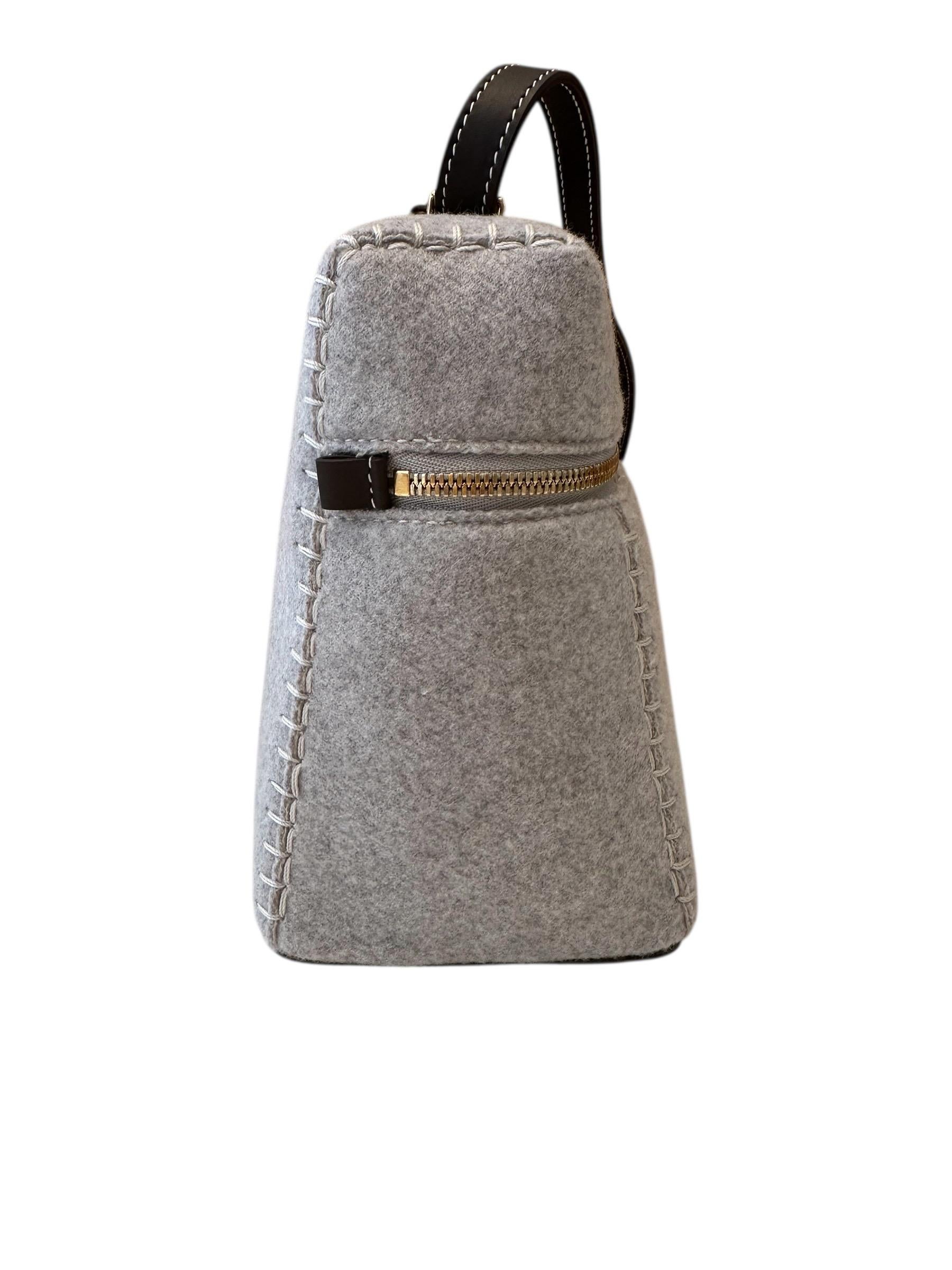 Loro Piana Gris Cachemire L27 Sac Extra en vente 6