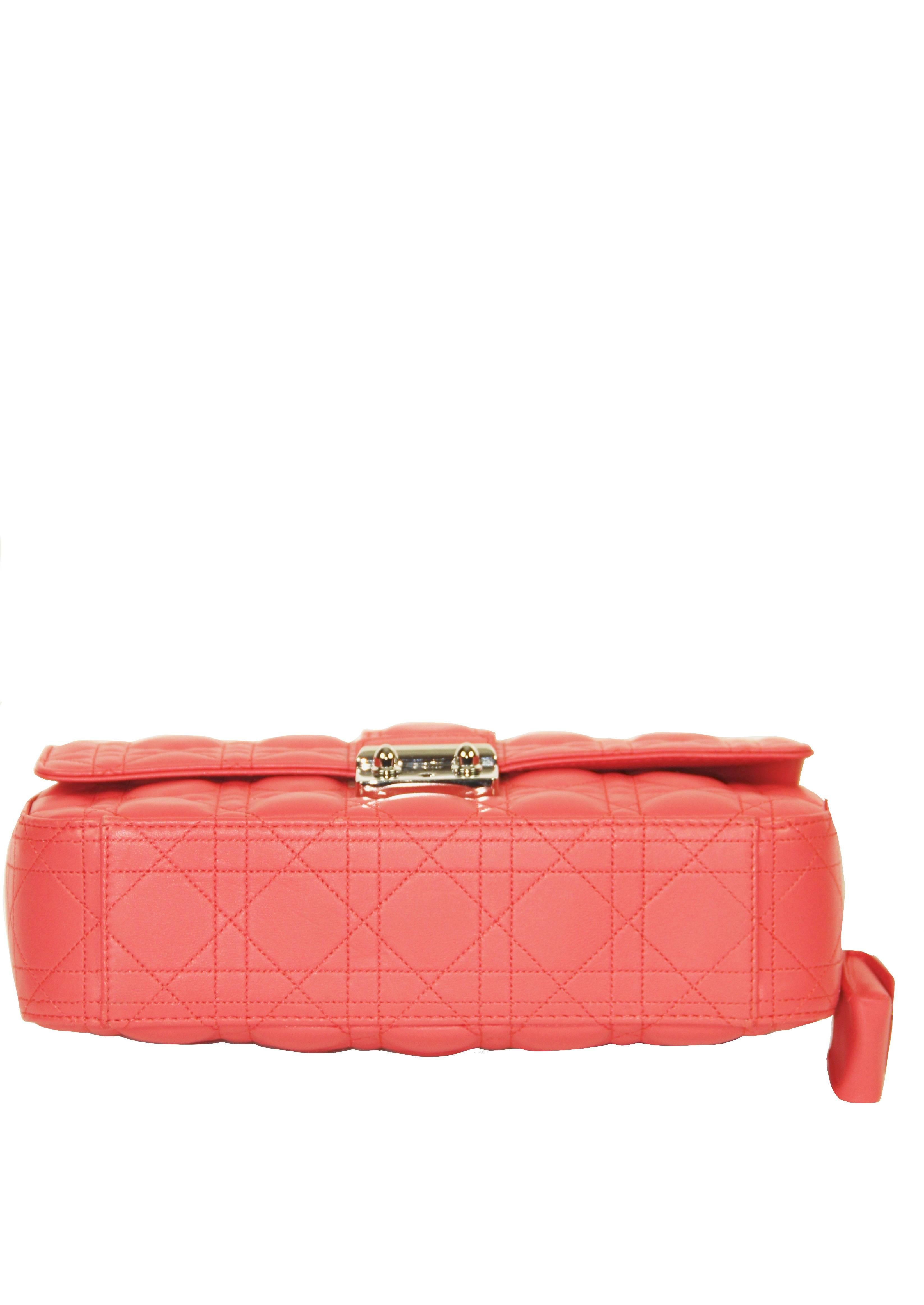 CHRISTIAN DIOR Miss Dior Pink Quilted Leather Shoulder Bag 2