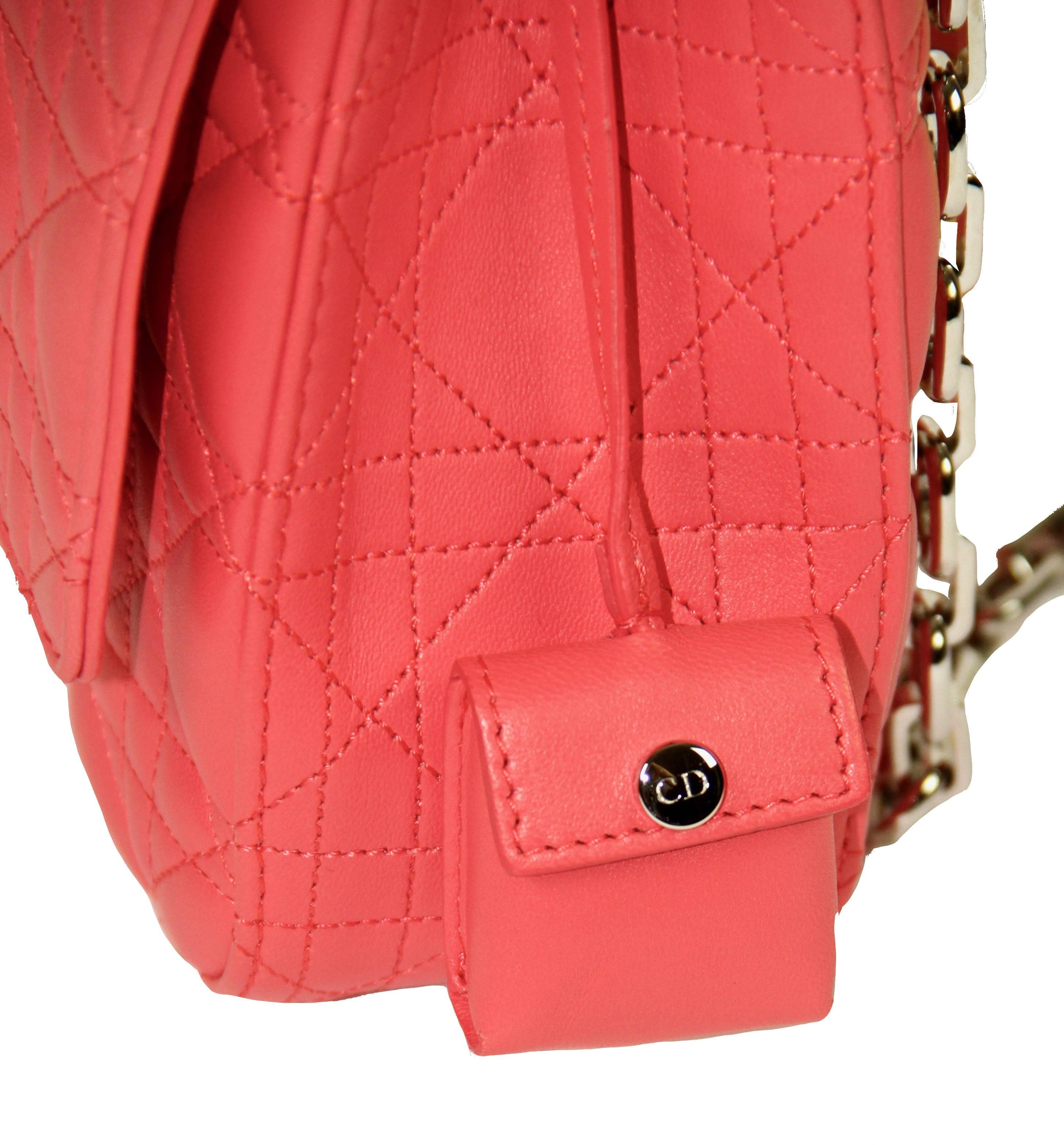 Women's CHRISTIAN DIOR Miss Dior Pink Quilted Leather Shoulder Bag