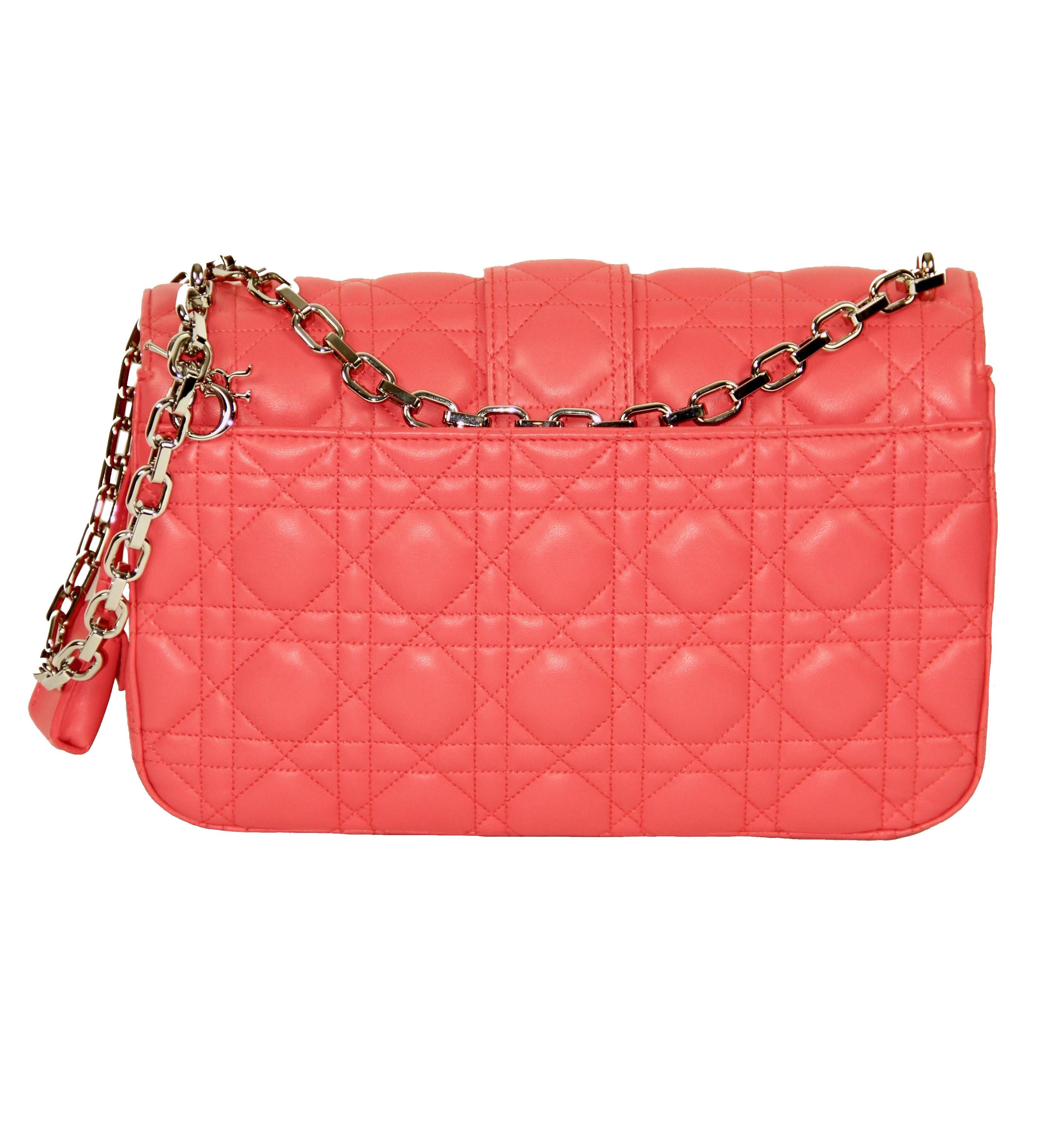 CHRISTIAN DIOR Miss Dior Pink Quilted Leather Shoulder Bag 1