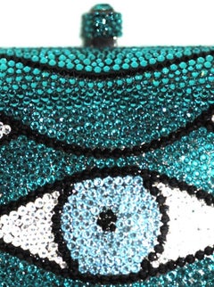 SYLVIA TOLEDANO "Look" Collection Swarovski Crystal-embellished Box Clutch