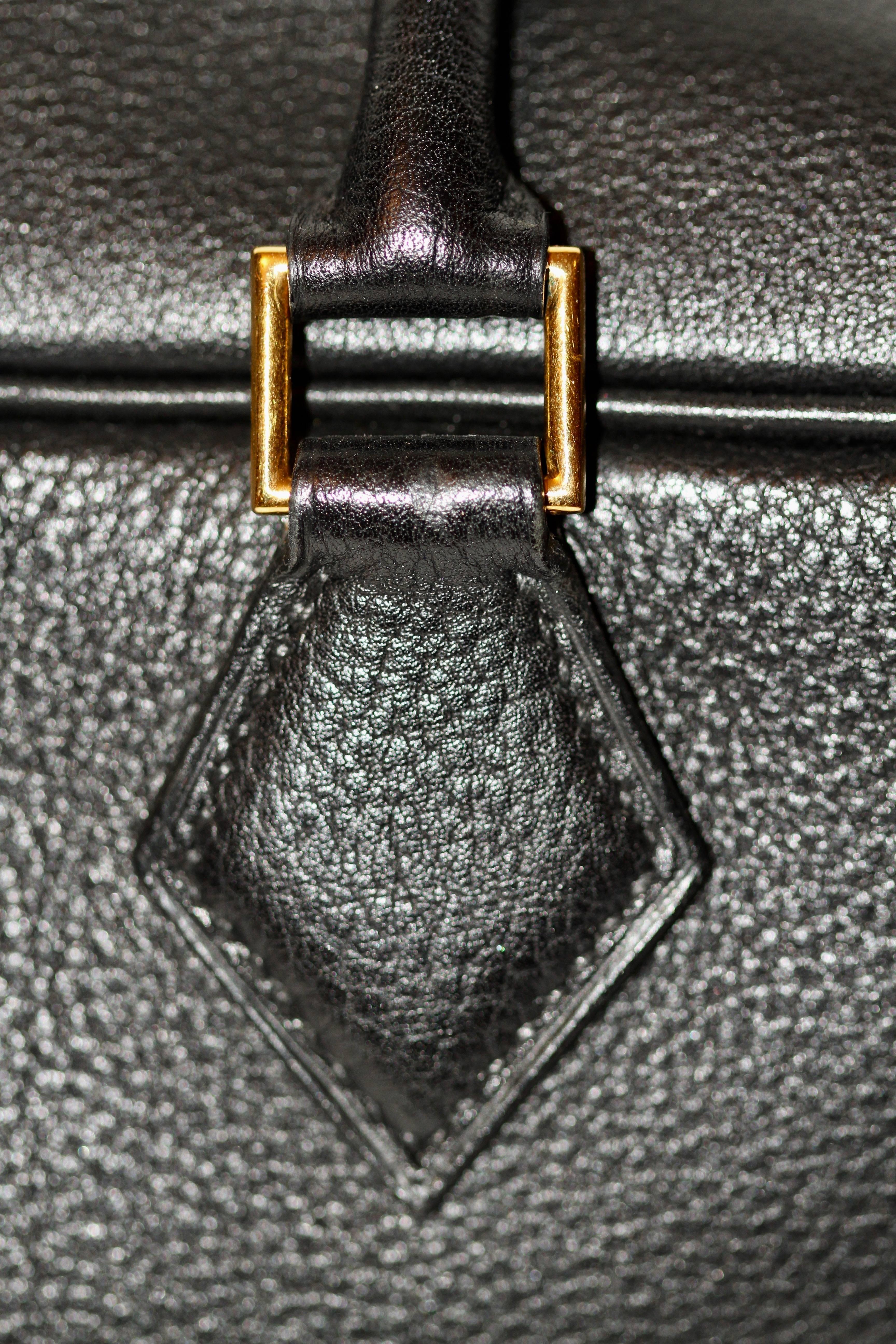 Hermes Plume Handbag 32 in Black Togo Leather 1