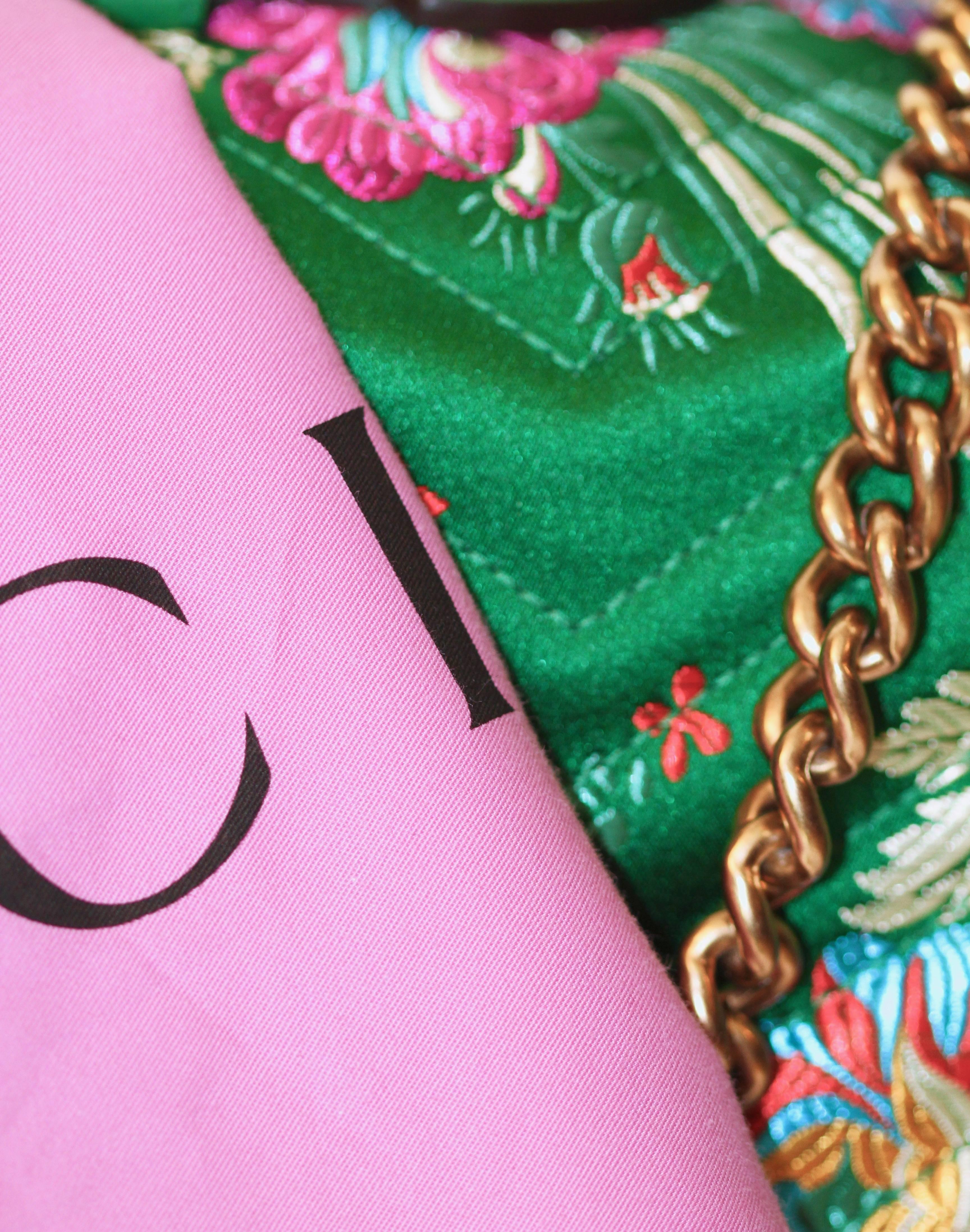 GUCCI GG Marmont Maxi Handbag Quilted Floral Jacquard 3