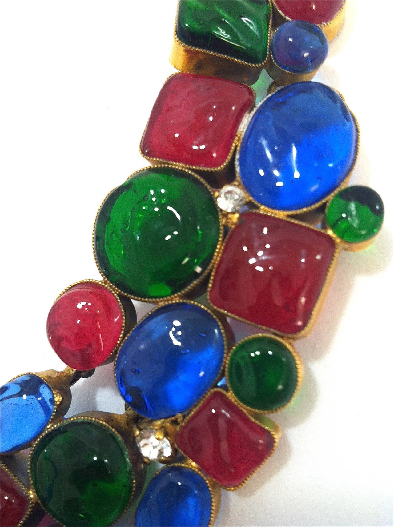 Rare 1970's Mademoiselle Chanel  Byzantine Necklace by Gripoix 2