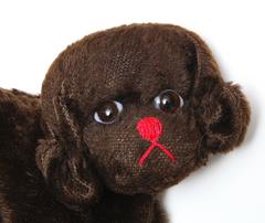 1930s Hermes Figural Plush Puppy Clutch Purse