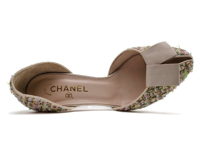 Chanel Open Toe Pastel Heels 1