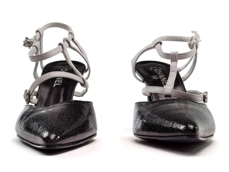 Chanel 05A Patent Leather Caged Heels In New Condition For Sale In San Diego, CA