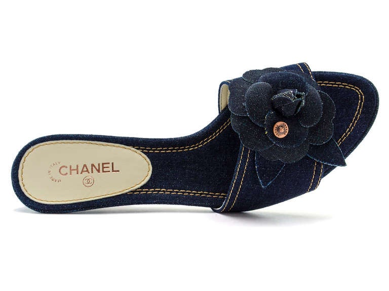 denim chanel sandals