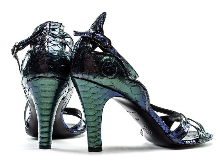 green chanel sandals