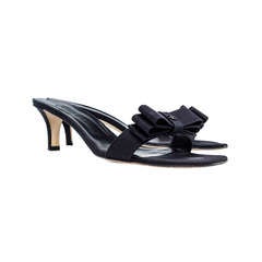 Chanel Satin Bow Mule Sandals