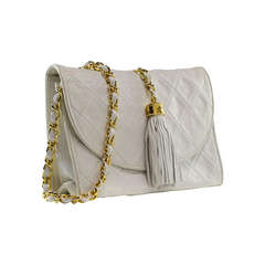 Chanel Vintage Lambskin Tassel Flap Bag