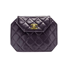 Chanel Vintage Burgundy Octagan Flap