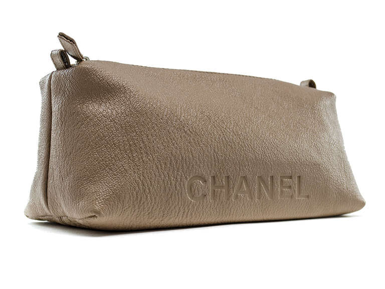 Chanel Beige Caviar Vanity Case