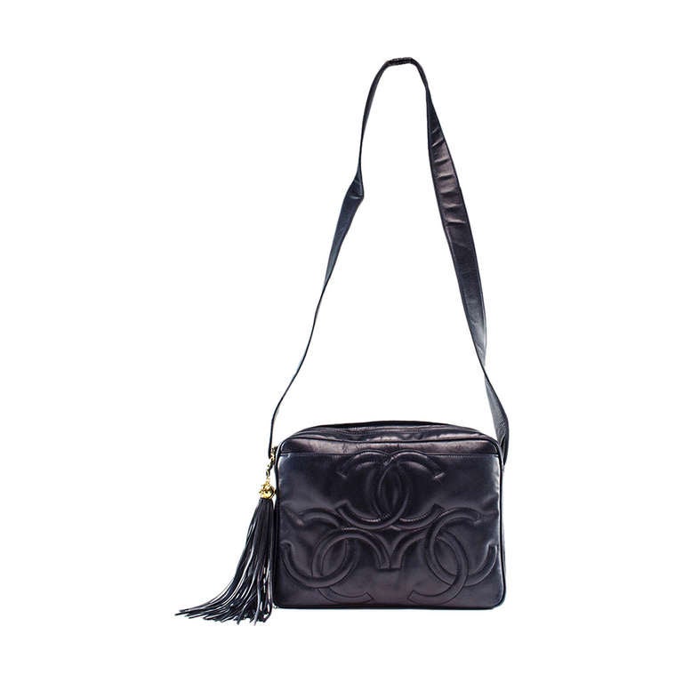 Chanel Vintage Lambskin Triple C Shoulder Bag For Sale